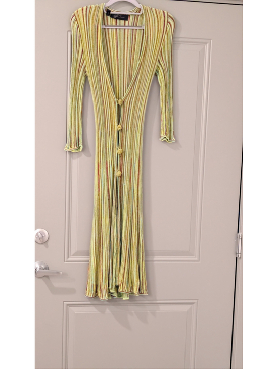 Fisun Other - Women's Fisun Striped Knit swim cover up in Yellow and Red